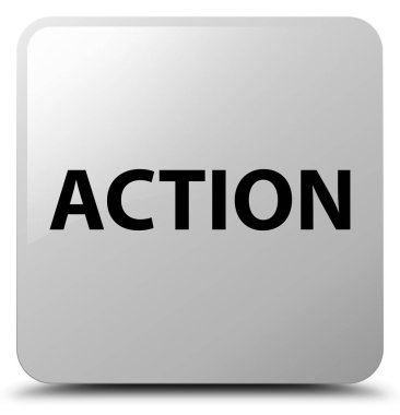 Eylem beyaz kare düğme