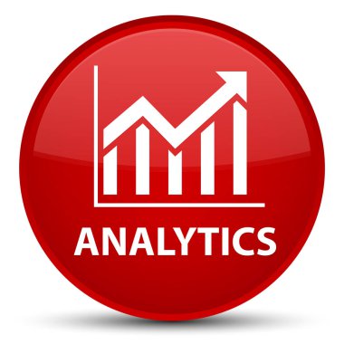 Analytics (istatistik simgesi) özel kırmızı yuvarlak düğmesi