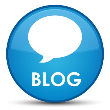 Blog (görüşme simgesi) özel mavi mavi yuvarlak düğmesi