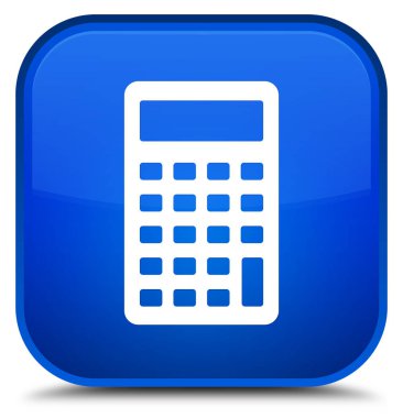Hesap makinesi simge özel mavi kare düğme