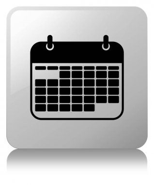 Takvim simgesi Beyaz kare düğme