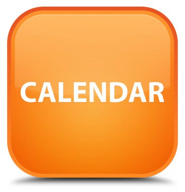 Takvim özel turuncu kare düğme