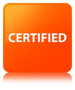 Sertifikalı turuncu kare düğme