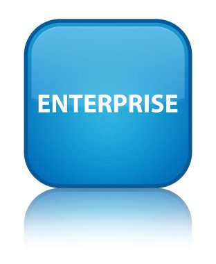 Kurumsal özel camgöbeği mavi kare düğme