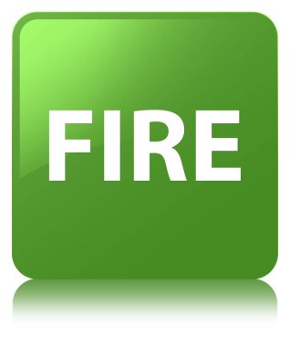 Yangın yumuşak yeşil kare düğme