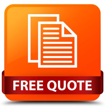 Ücretsiz fiyat teklifi turuncu kare düğme kırmızı kurdele orta