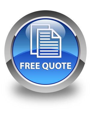 Ücretsiz fiyat teklifi parlak mavi yuvarlak düğmesi