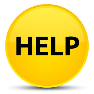 Yardım özel sarı yuvarlak düğmesi
