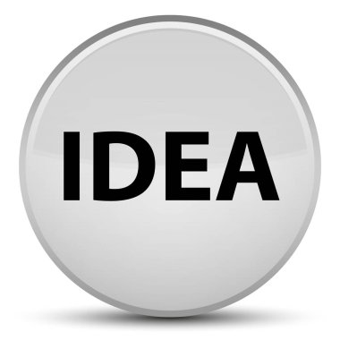 Fikir özel beyaz yuvarlak düğmesi