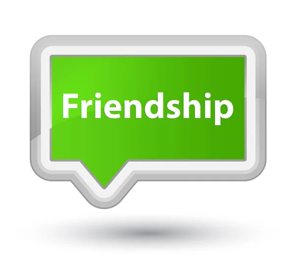 Barátság elsődleges puha zöld zászló gomb — Stock Fotó