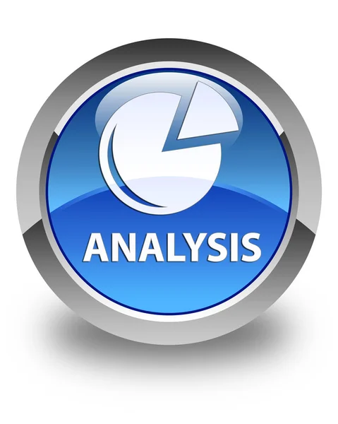 Analizy (ikonę wykresu) glossy niebieski okrągły przycisk — Zdjęcie stockowe