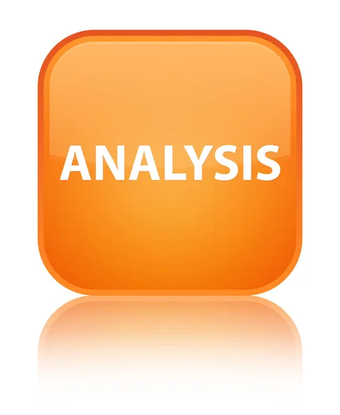 Analyse spezielle orange quadratische Taste — Stockfoto