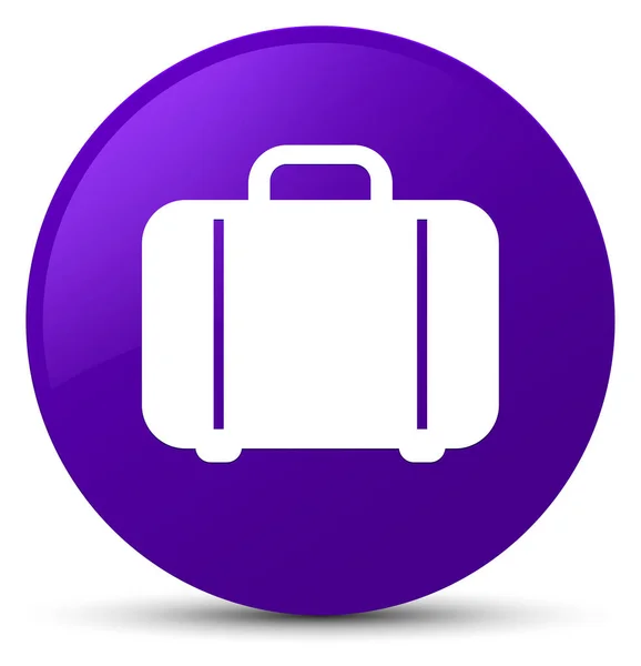Tasche Symbol lila runden Knopf — Stockfoto