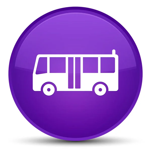 Bus icon special purple round button — Stock Photo, Image