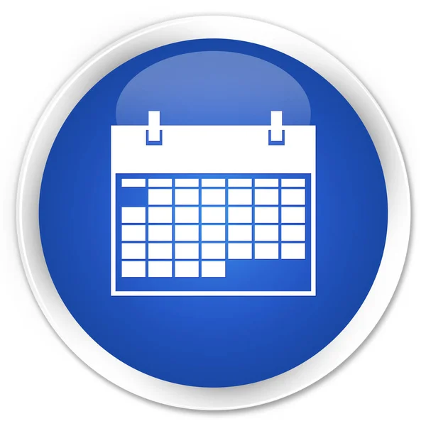 Calendar icon premium blue round button — Stock Photo, Image