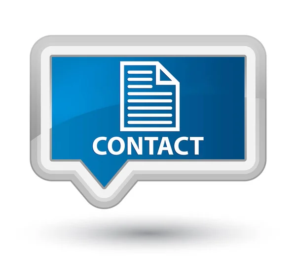 Contact (page icon) prime blue banner button — Stock Photo, Image