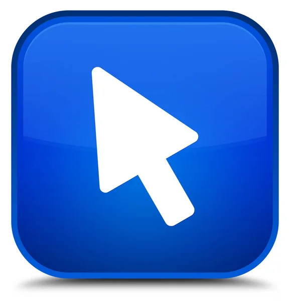 Icona del cursore speciale pulsante quadrato blu — Foto Stock