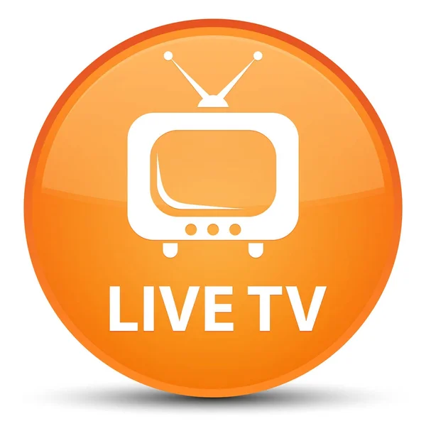 Live tv speciell orange runda knappen — Stockfoto