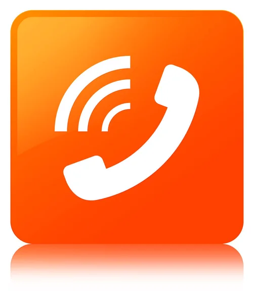 Phone ringing icon orange square button
