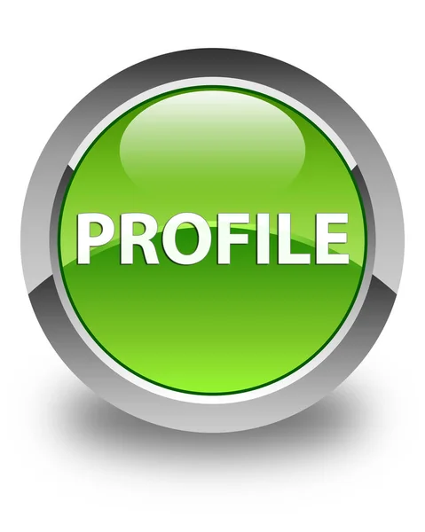 Profil błyszczący zielony okrągły przycisk — Zdjęcie stockowe
