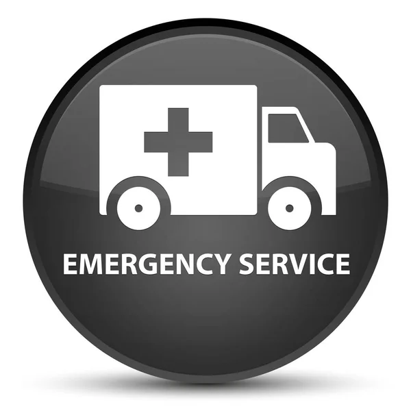 Emergency service særlige sorte runde knap - Stock-foto