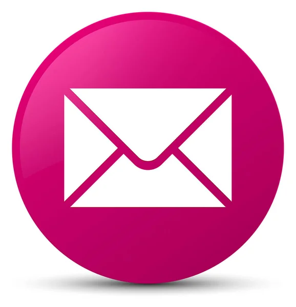 E-Mail Symbol rosa runder Knopf — Stockfoto