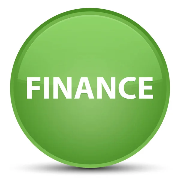Finanças botão redondo verde macio especial — Fotografia de Stock