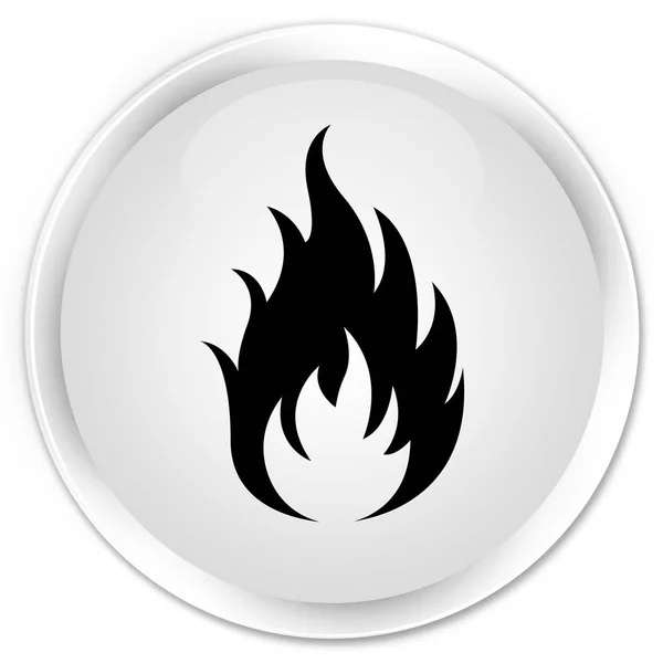 Icône de feu bouton rond blanc premium — Photo