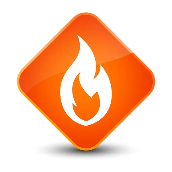 Požární tlačítko elegantní oranžové diamond plamen — Stock fotografie