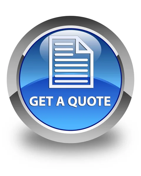 Get a quote (page icon) glossy blue round button