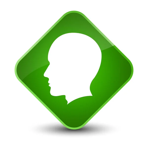 Head male face icon elegant green diamond button — Stock Photo, Image