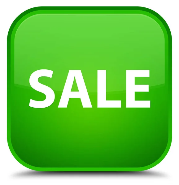 Försäljning särskilda gröna fyrkantiga knappen — Stockfoto