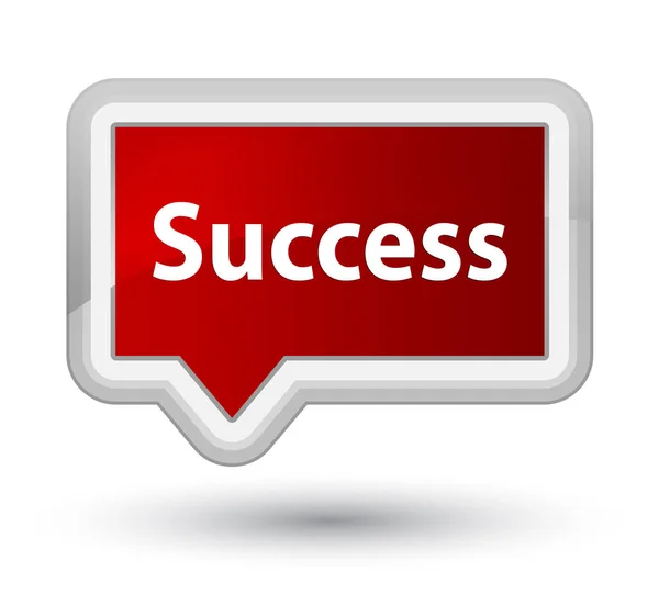 Success prime red banner button — Stock Photo, Image