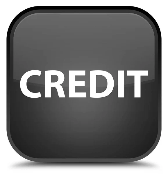 Specjalne czarny przycisk kwadratowy kredytowej — Zdjęcie stockowe