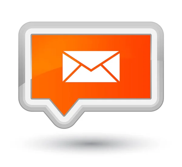 E-mailu prvotní oranžový nápis tlačítko — Stock fotografie