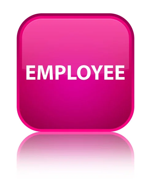 Спеціальна рожева квадратна кнопка працівника — стокове фото