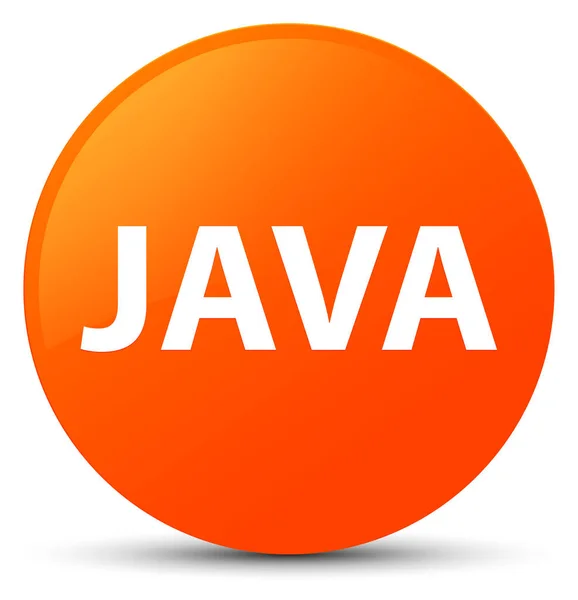 Java orange round button — Stock Photo, Image