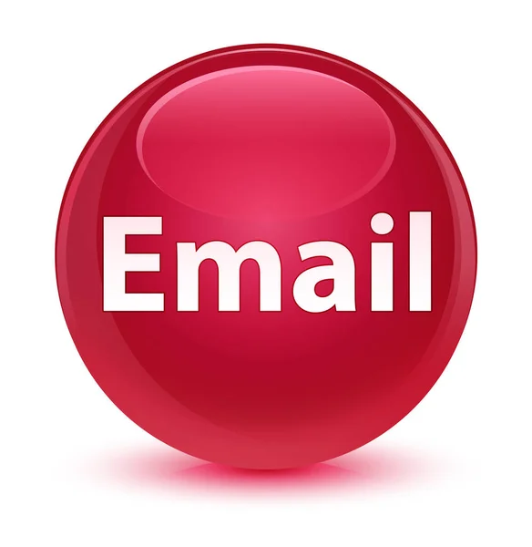 Email vetro rosa pulsante rotondo — Foto Stock