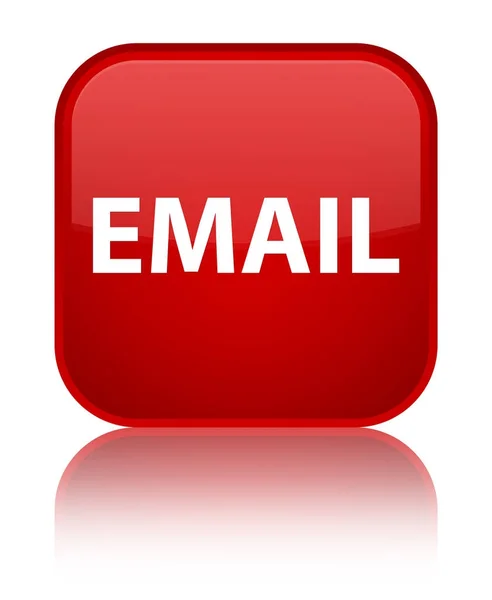 Email botão quadrado vermelho especial — Fotografia de Stock