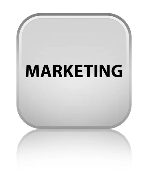 Marketing botão quadrado branco especial — Fotografia de Stock