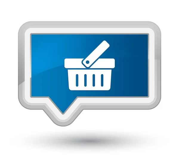 Tlačítko Hlavní modrý banner ikona nákupního košíku — Stock fotografie