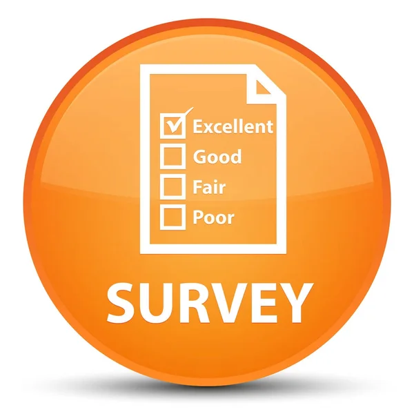 Survey (questionnaire icon) special orange round button