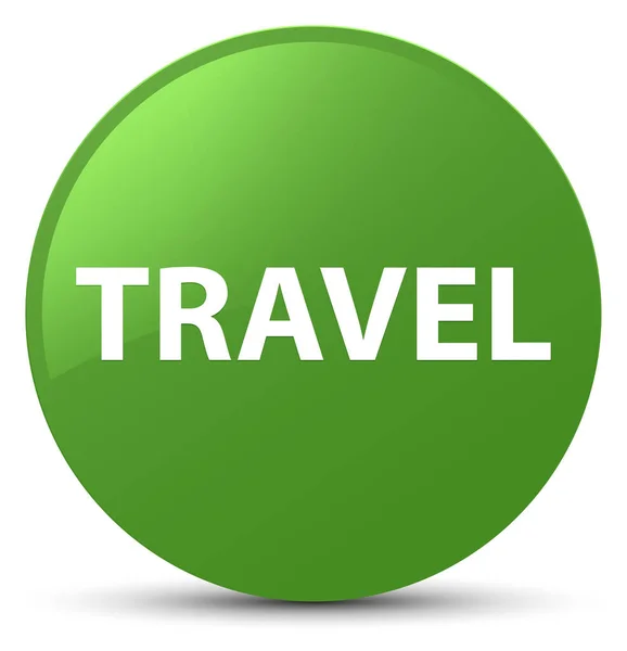 여행 부드러운 녹색 라운드 버튼 — 스톡 사진