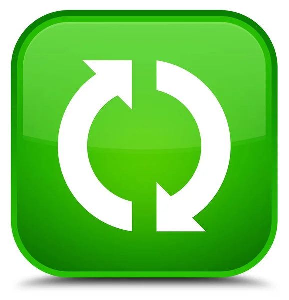 Aktualizacja ikonę specjalne zielony przycisk kwadratowy — Zdjęcie stockowe