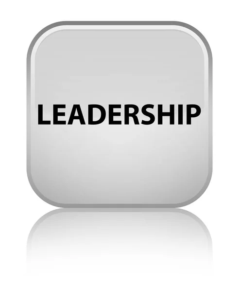 Leadership special white square button — Stock Photo, Image