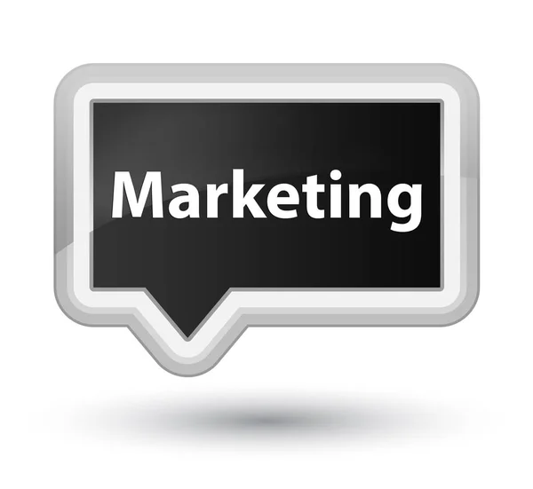 Botão de banner preto primo de marketing — Fotografia de Stock