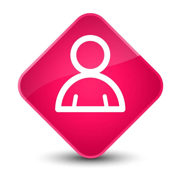 Member icon elegant pink diamond button — Stock Photo, Image