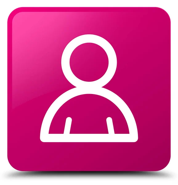 Member icon pink square button — Stock Photo, Image