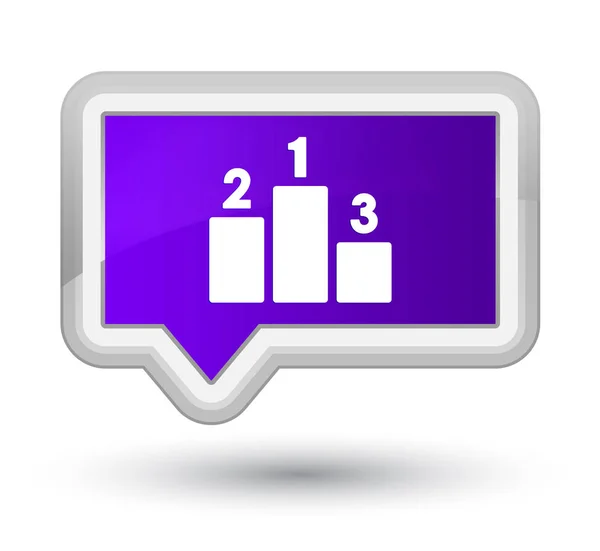 Dobogó ikon elsődleges lila banner gomb — Stock Fotó