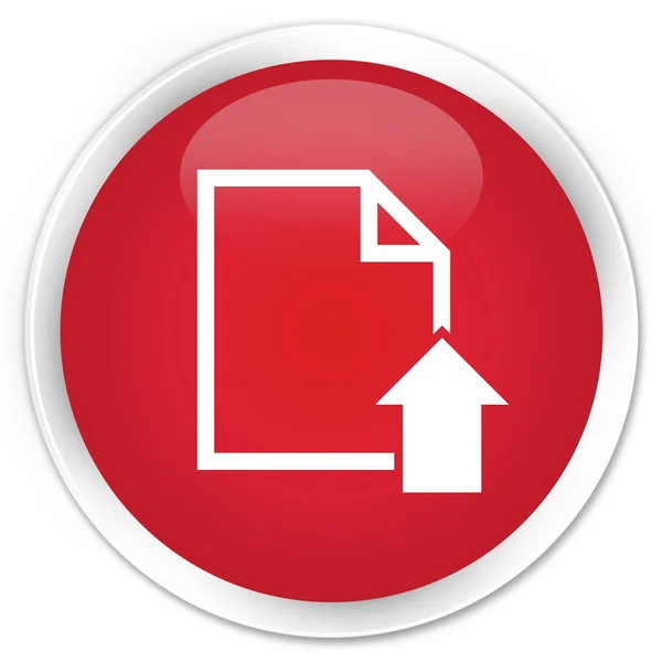 Upload document icon premium red round button